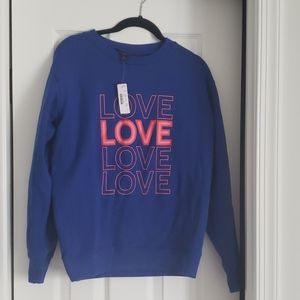 J Crew "Love" Sweatshirt